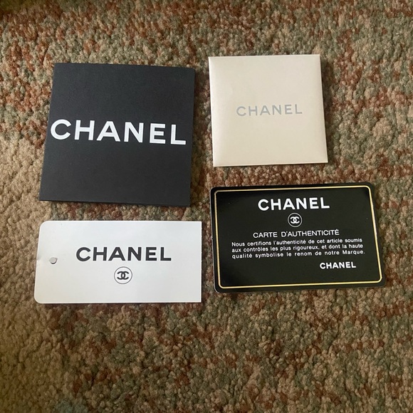 Authentic Chanel Purse CC Shopping Tote  silver hardware leather - Picture 13 of 16